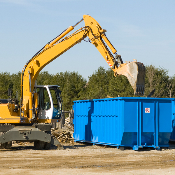 are there any restrictions on where a residential dumpster can be placed in Bloomington City